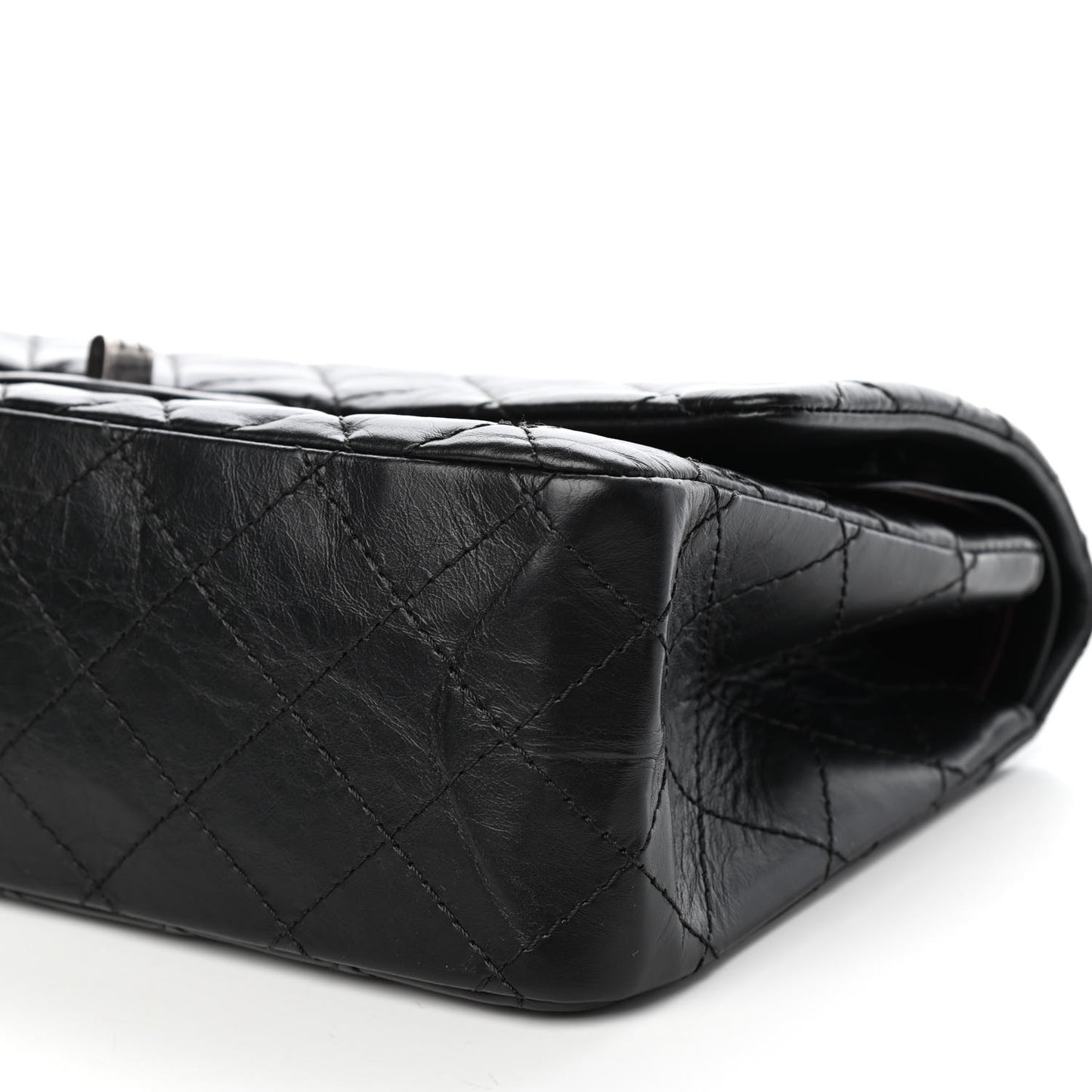Aged Calfskin Quilted 2.55 Reissue 226 Flap Black