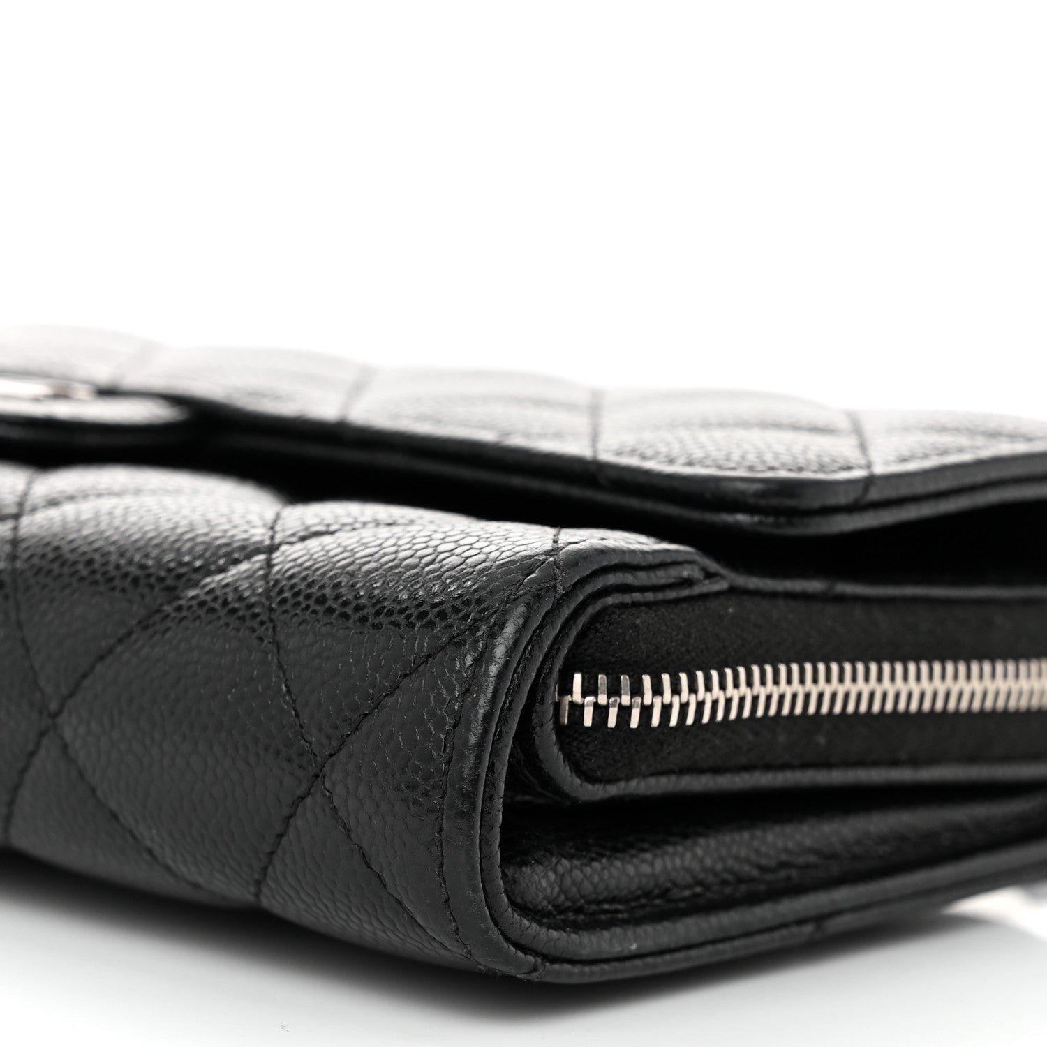 Chanel Caviar Quilted Phone Holder Wallet on Removable Chain Black 13 of 14