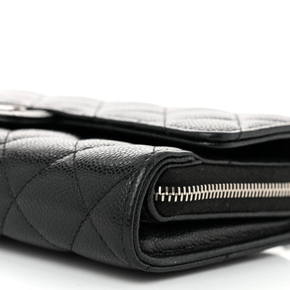 Chanel Caviar Quilted Phone Holder Wallet on Removable Chain Black 13 of 14