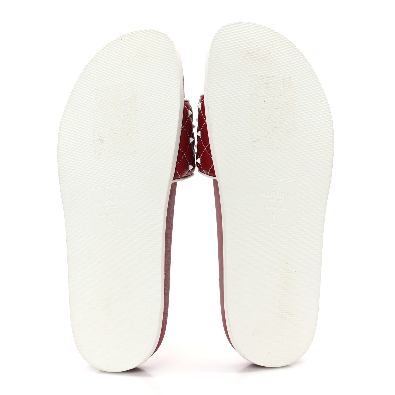 Valentino Garavani Nappa Free Rockstud Spike Slide Sandals 37 Rosso Valentino 5 of 8