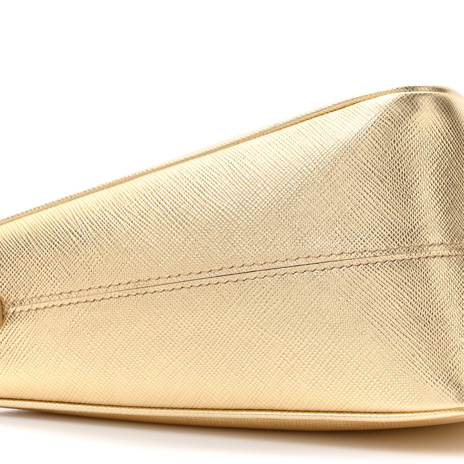 Prada Saffiano Lux Triangle Shoulder Bag Platino 9 of 9