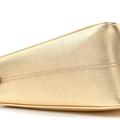 Prada Saffiano Lux Triangle Shoulder Bag Platino 9 of 9