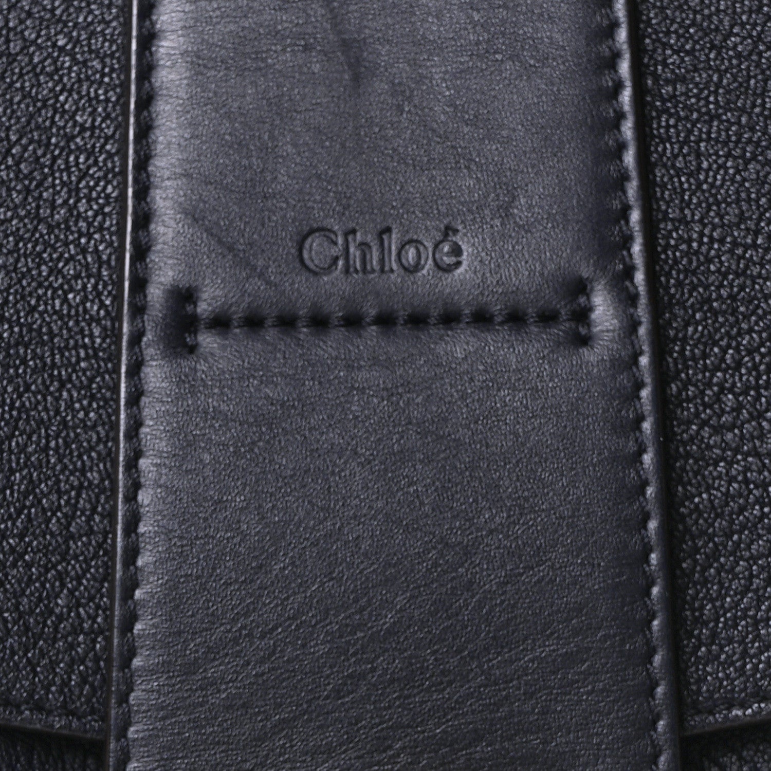 Chloe Grained Lambskin Calfskin Medium Lexa Shoulder Bag Navy 7 of 9