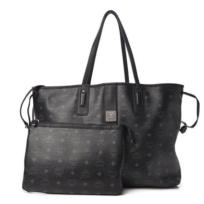 MCM Visetos Large Liz Reversible Shopper Tote Black 1 of 20