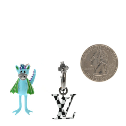 Louis Vuitton Enamel Palladium Earrings Multicolor 2 of 5