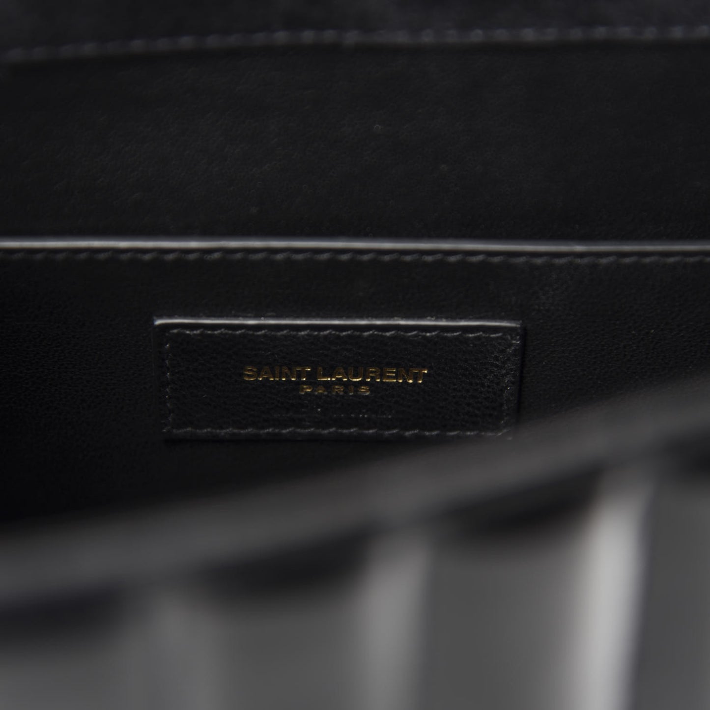 Patent Matelasse Monogram Large Vicky Chain Bag Black