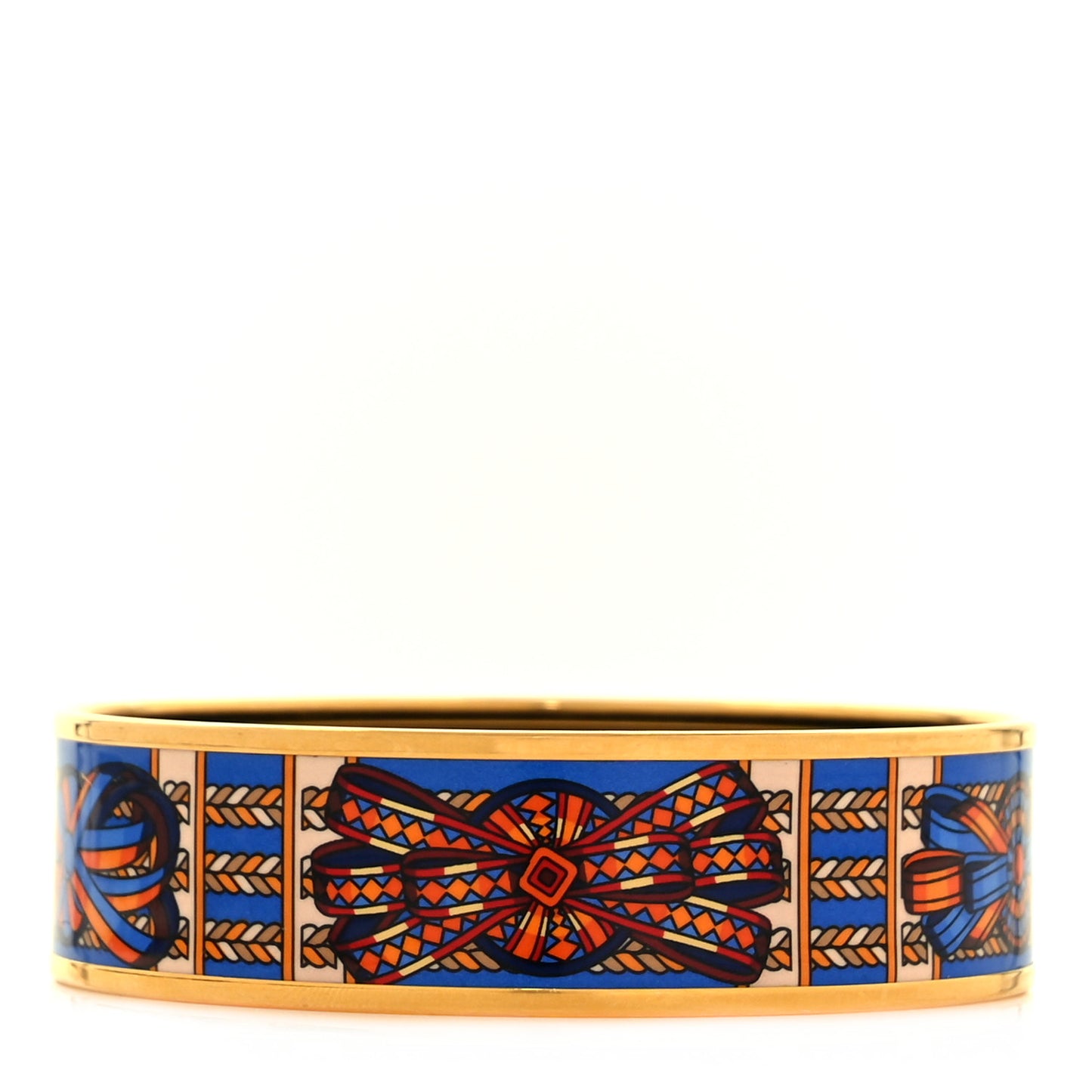 Enamel Printed Wide Rubans du Cheval Bracelet 70