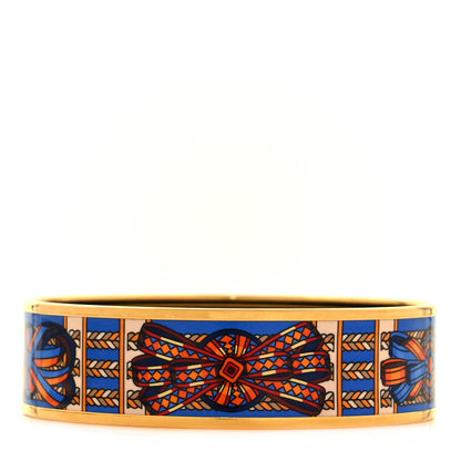 Hermes Enamel Printed Wide Rubans du Cheval Bracelet 70 1 of 5