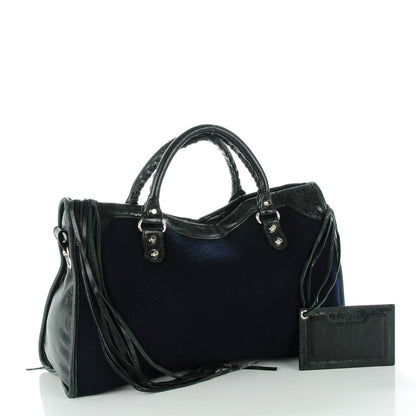 Balenciaga Chevre Wool Classic Silver Hardware City Black 3 of 7