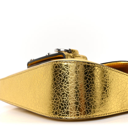 Gucci Metallic Demetra Mini Horsebit 1955 Asymmetric Shoulder Bag Gold 10 of 10