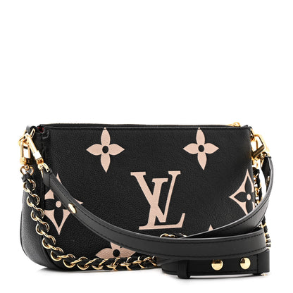 Louis Vuitton Empreinte Monogram Giant Multi Pochette Accessories Black Beige 3 of 13
