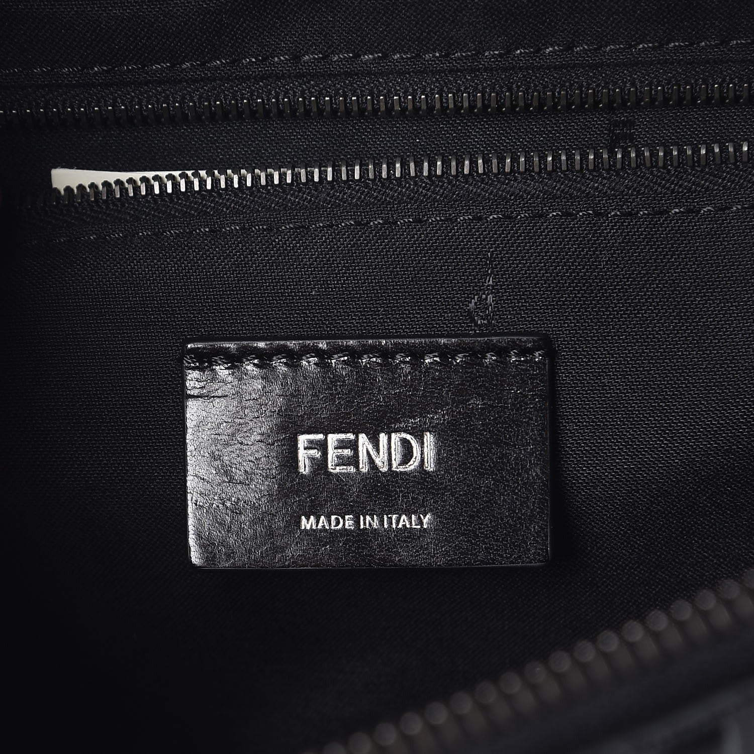 Fendi Vitello Century FF 1974 Embossed Belt Bag Black 6 of 7