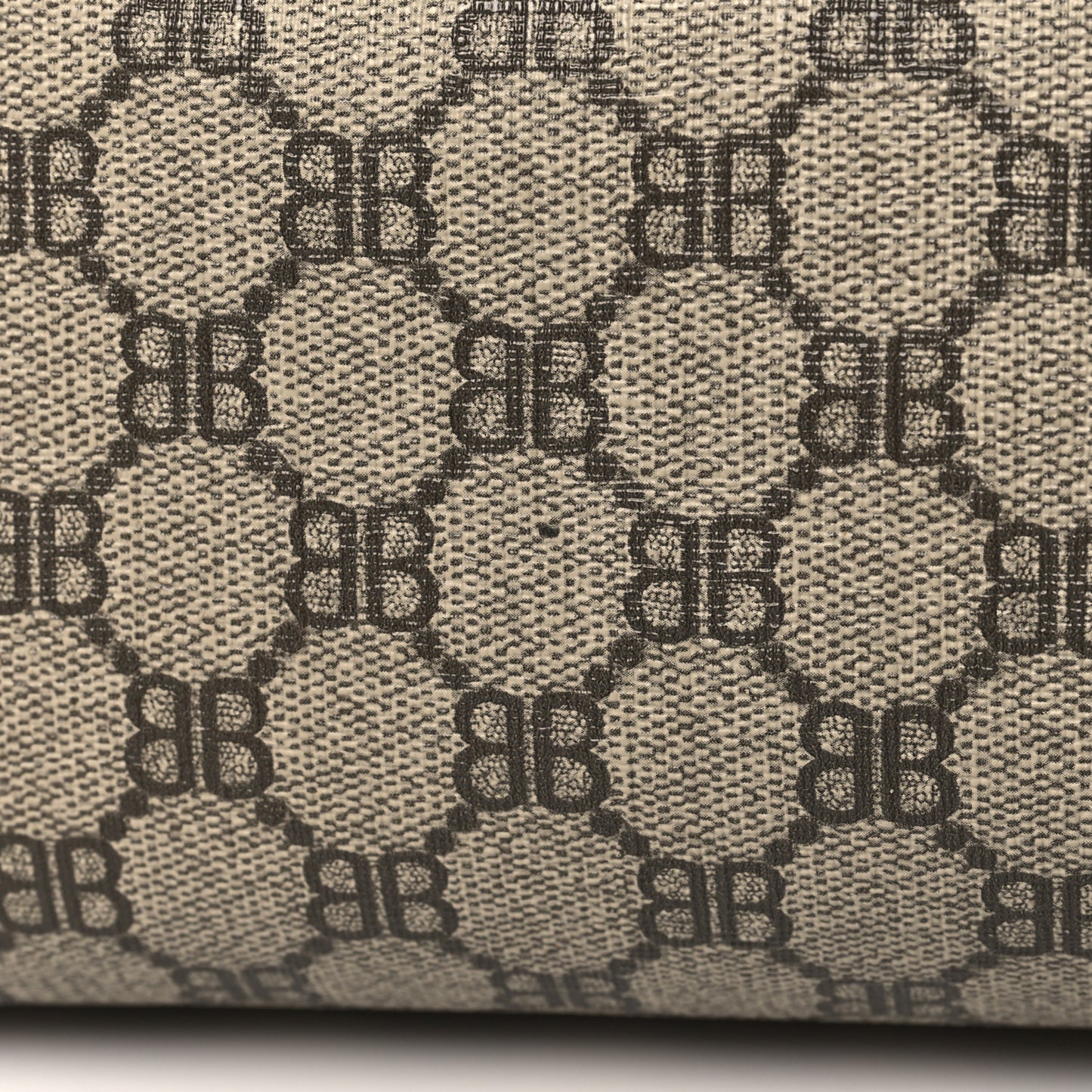 X BALENCIAGA BB Supreme Monogram Web Medium Ophidia Shopping Tote Beige New Acero