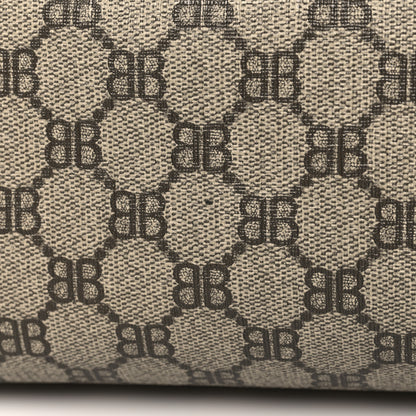 Gucci X BALENCIAGA BB Supreme Monogram Web Medium Ophidia Shopping Tote Beige New Acero 12 of 14