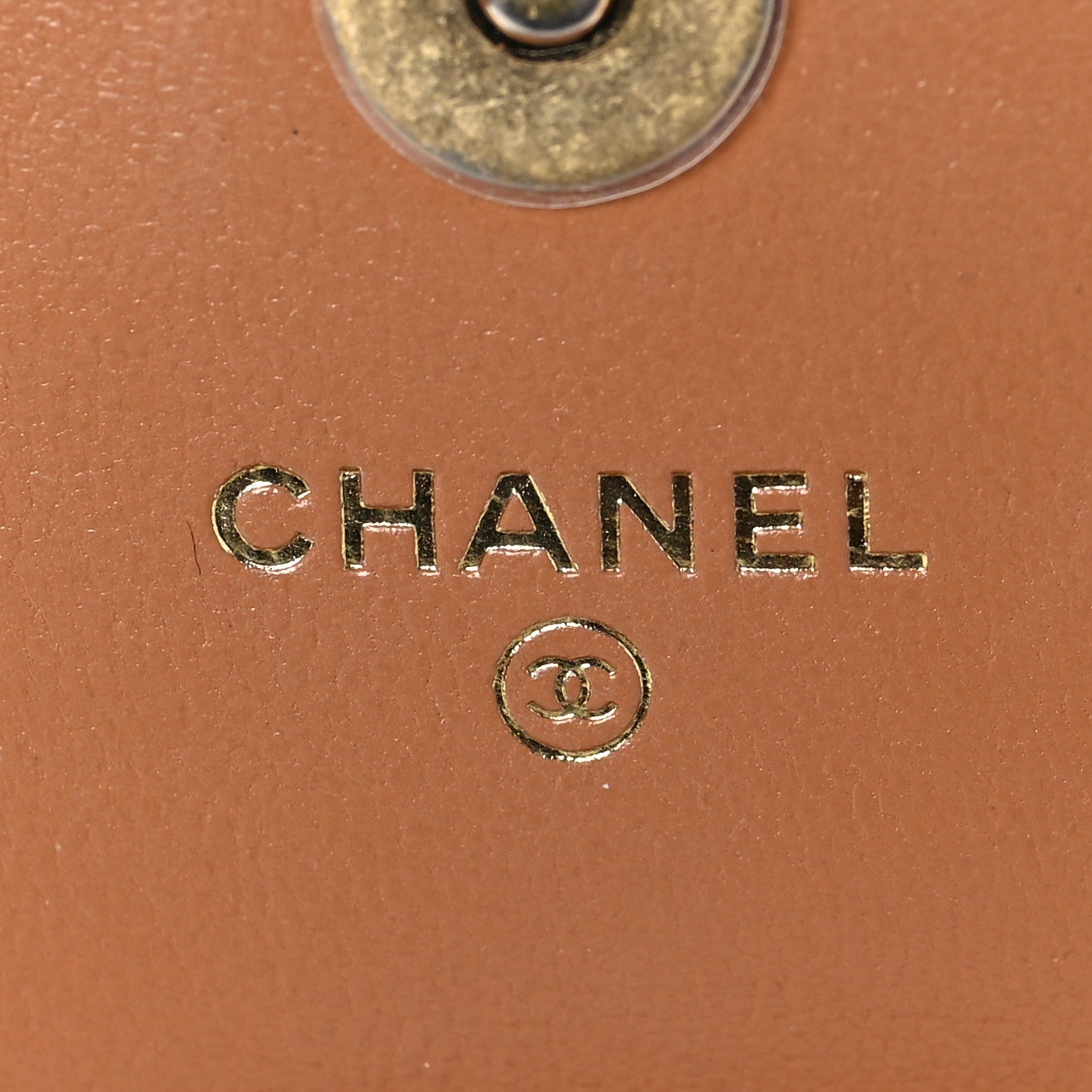 Chanel Lambskin Quilted Chanel 19 Phone Holder With Chain Brown 5 of 8