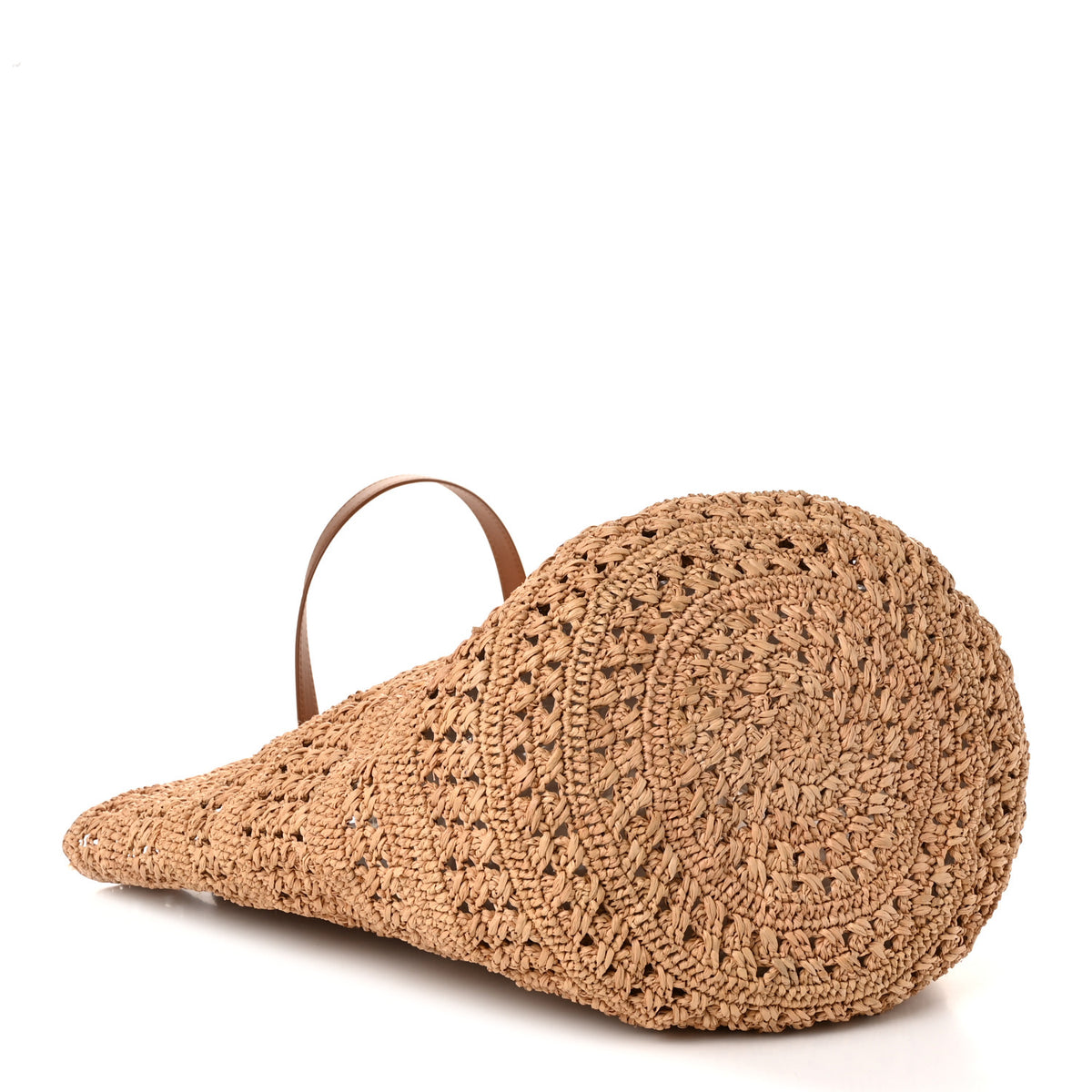 Raffia Calfskin Medium Panier Tote Naturel