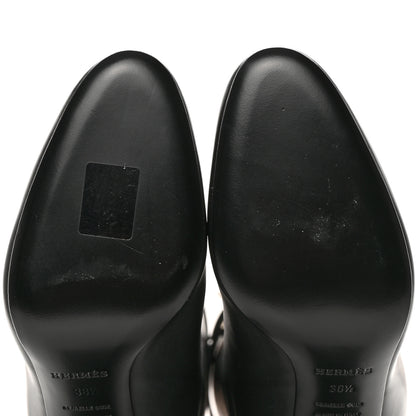 Hermes Heritage Calfskin Story Boots 38.5 Black 5 of 9