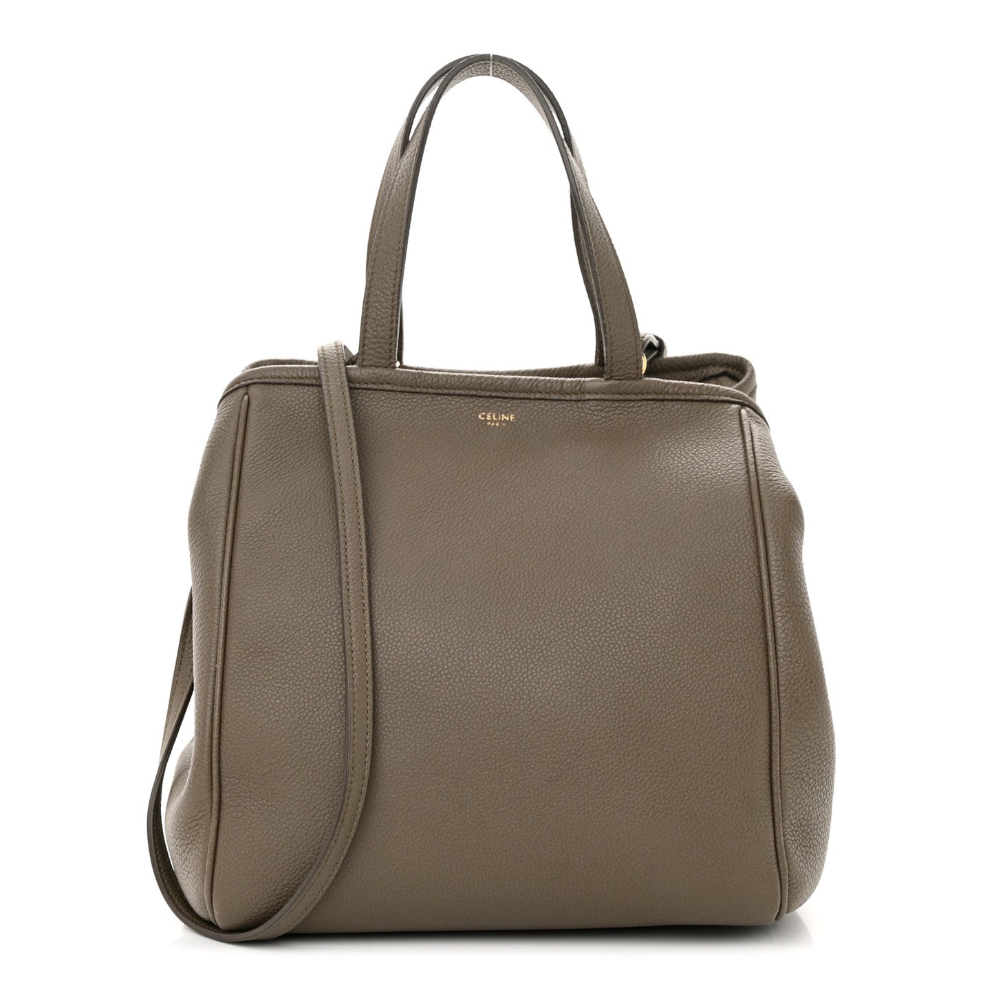Grained Calfskin Small Folded Cabas Taupe