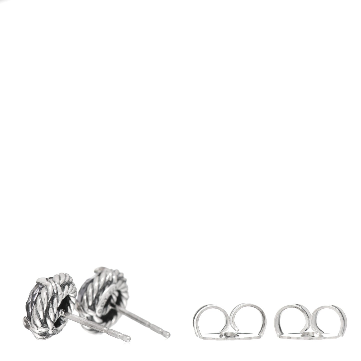 Sterling Silver Black Orchid 8mm Chatelaine Earrings