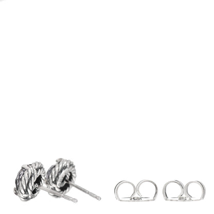 David Yurman Sterling Silver Black Orchid 8mm Chatelaine Earrings 3 of 4