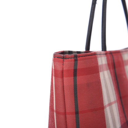 Burberry Canvas Check Tote Red 12 of 15