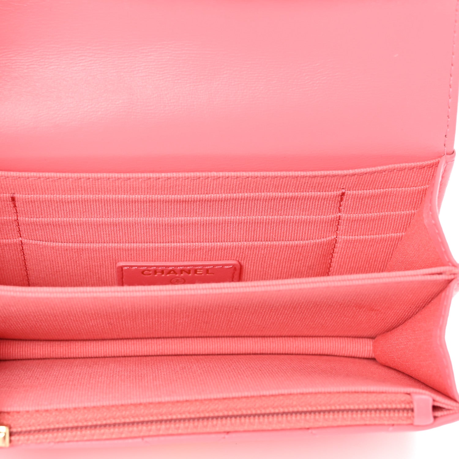 Chanel Lambskin Enamel Quilted Pending Clutch With Chain Pink 4 of 7