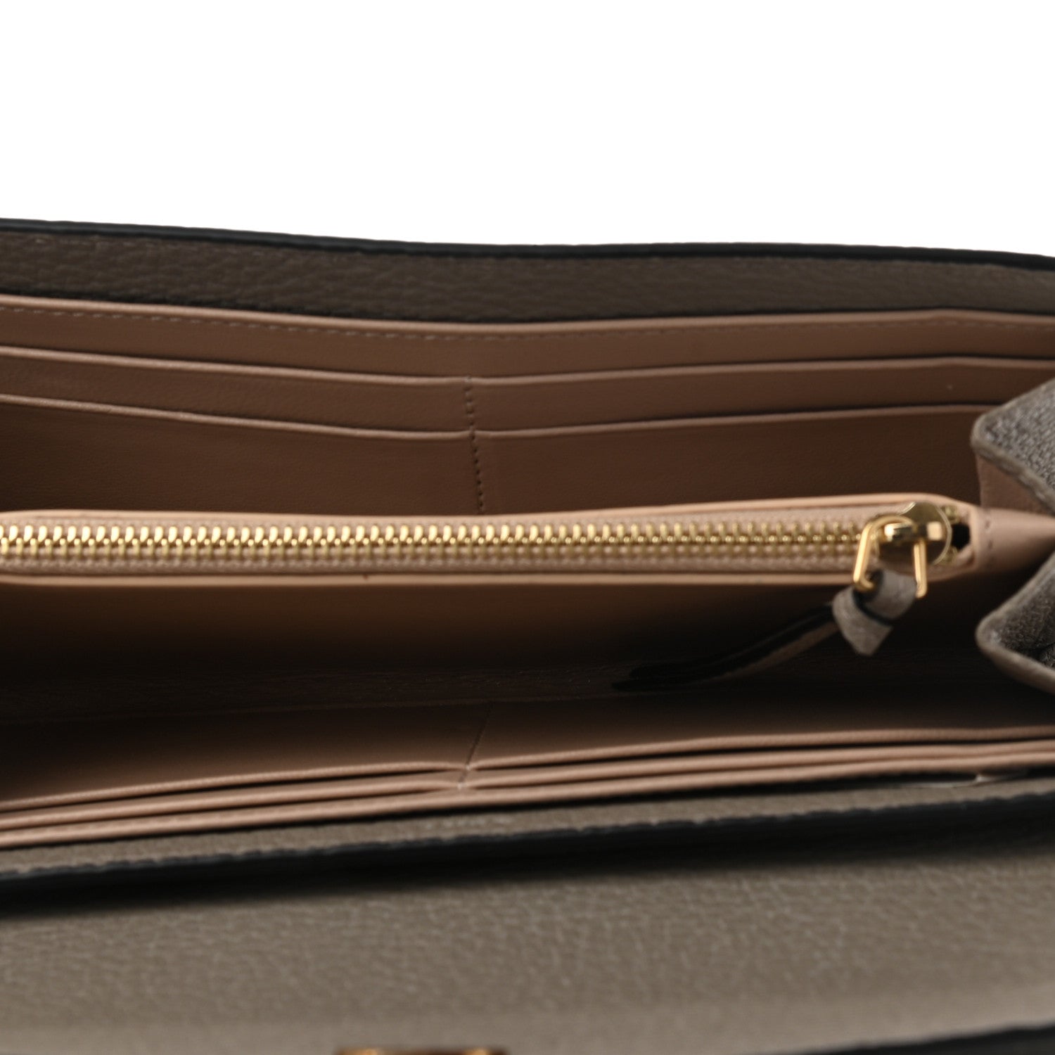 Chloe Grained Lambskin Drew Long Wallet with Flap Motty Grey 5 of 10