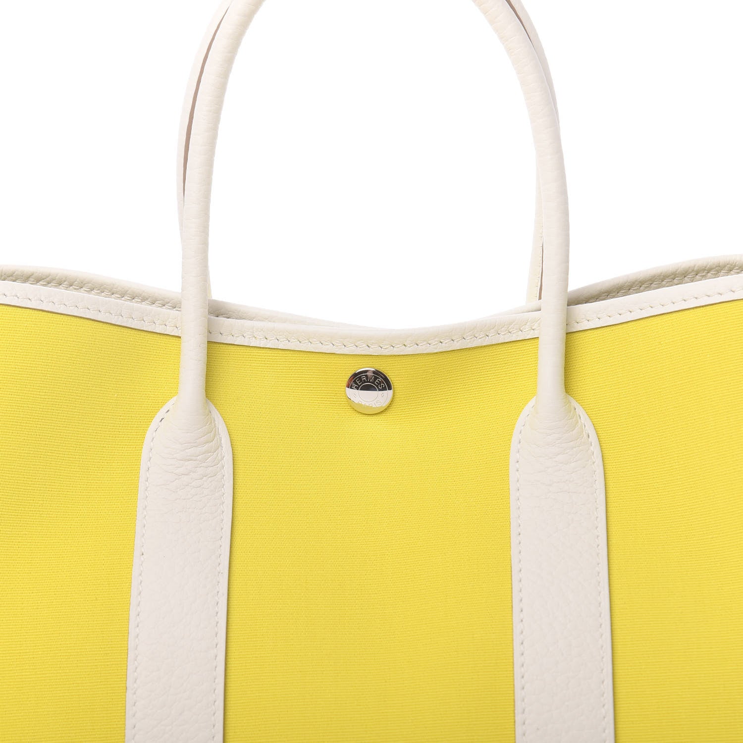 Hermes Toile Officier Vache Country Garden Party 30 TPM Lime White 8 of 11