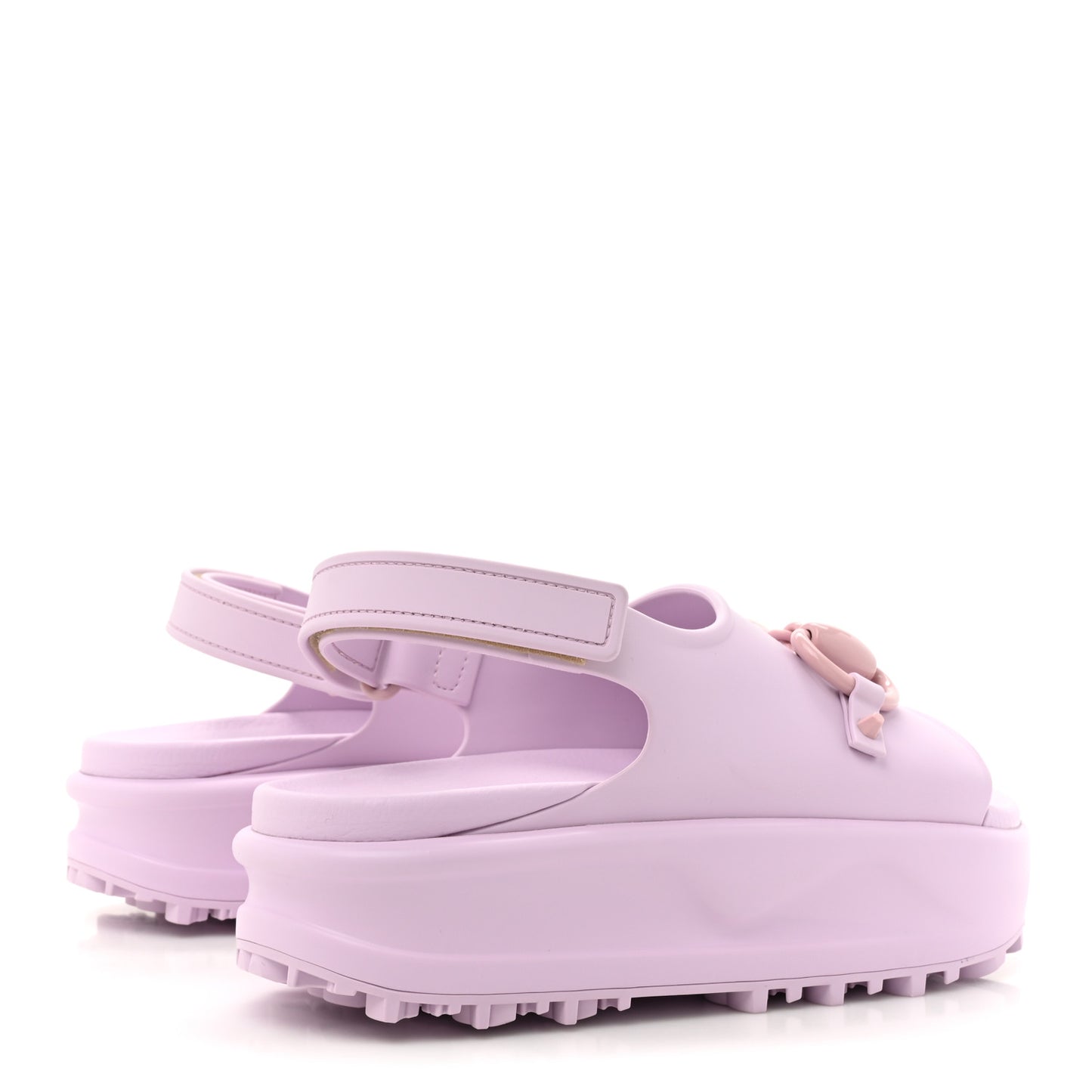 Soft Rubber Horsebit Touch Womens Strapped Sandals 36 Talc Pink