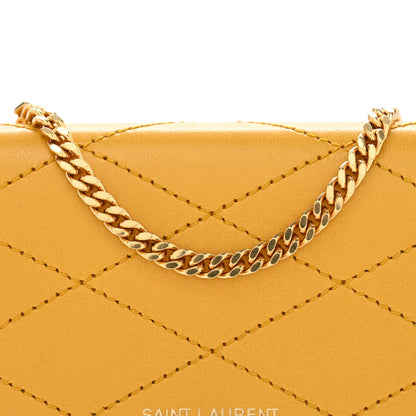Saint Laurent Lambskin Quilted Monogram Baby Crossbody Bag  Saffran 8 of 11