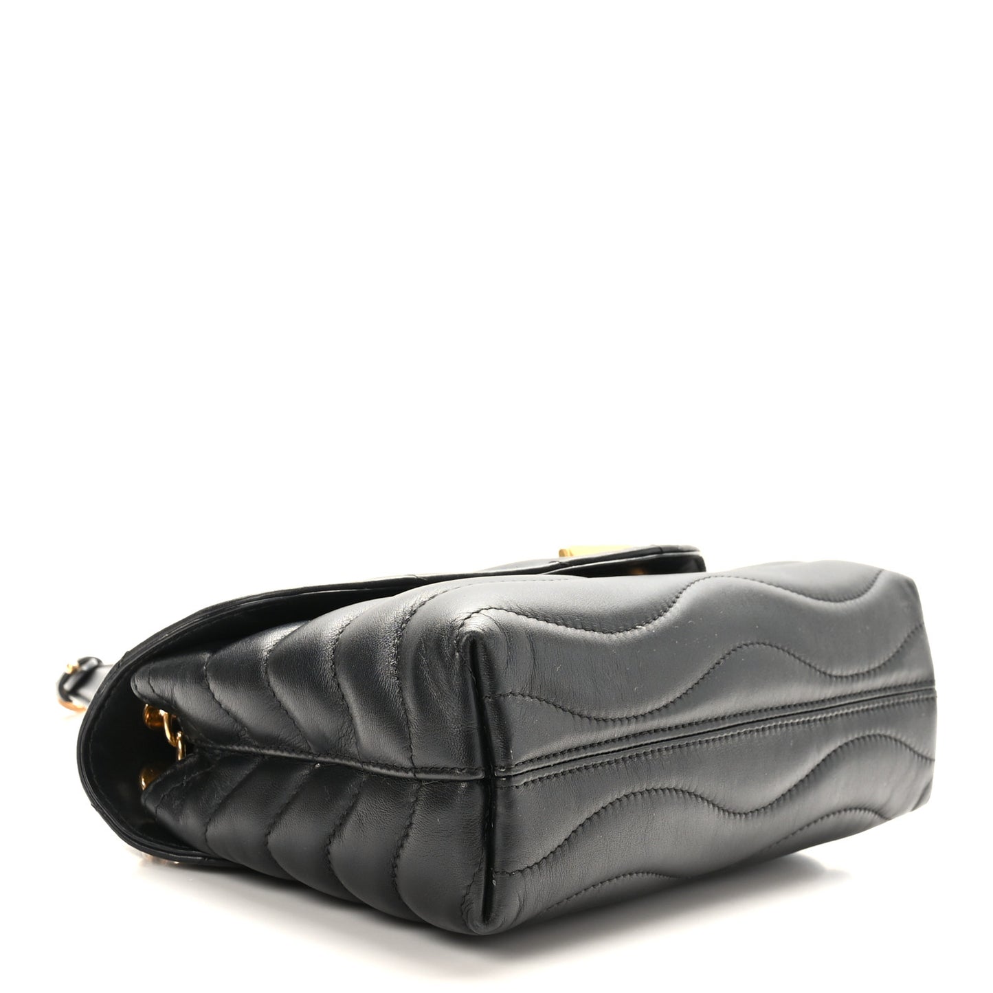 Calfskin LV New Wave Chain Bag Black