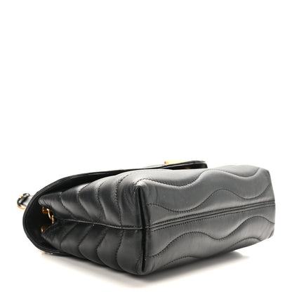 Louis Vuitton Calfskin LV New Wave Chain Bag Black 4 of 9