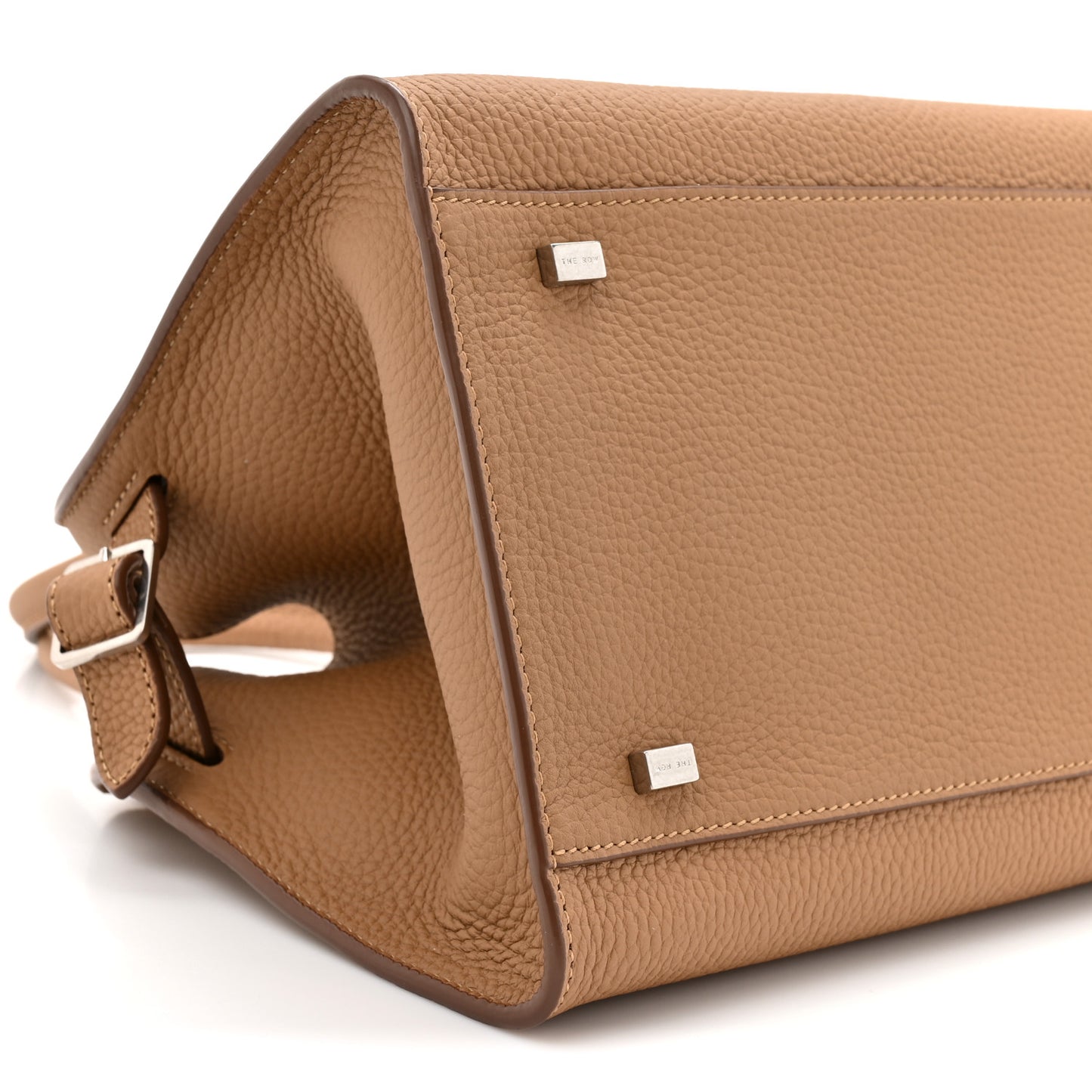 Matte Grained Calfskin Soft Margaux 10 Bag Sandpit