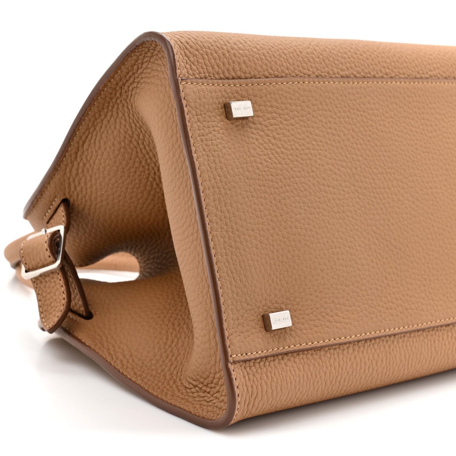 The Row Matte Grained Calfskin Soft Margaux 10 Bag Sandpit 9 of 9