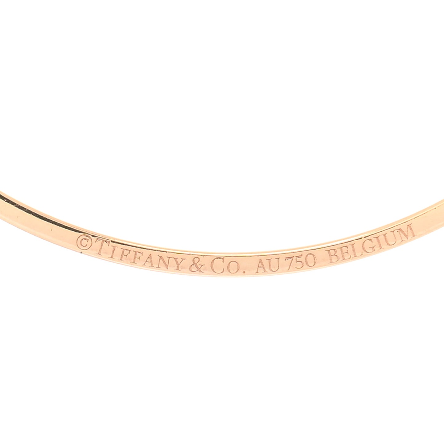 18K Rose Gold Diamond Small T Smile Pendant Necklace