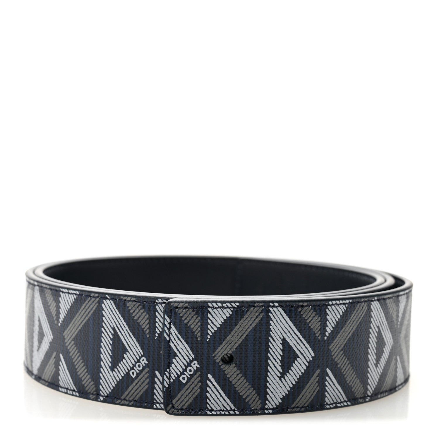 Dior ベルト 42/105 Christian Dior Coated Canvas Calfskin CD Diamond Belt 105 42 Navy