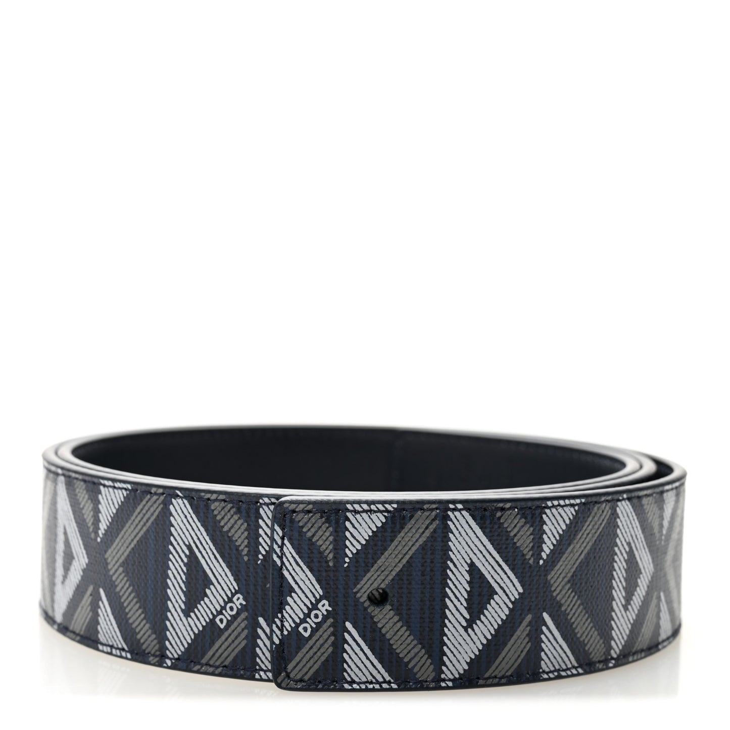 Coated Canvas Calfskin CD Diamond Belt 105 42 Navy