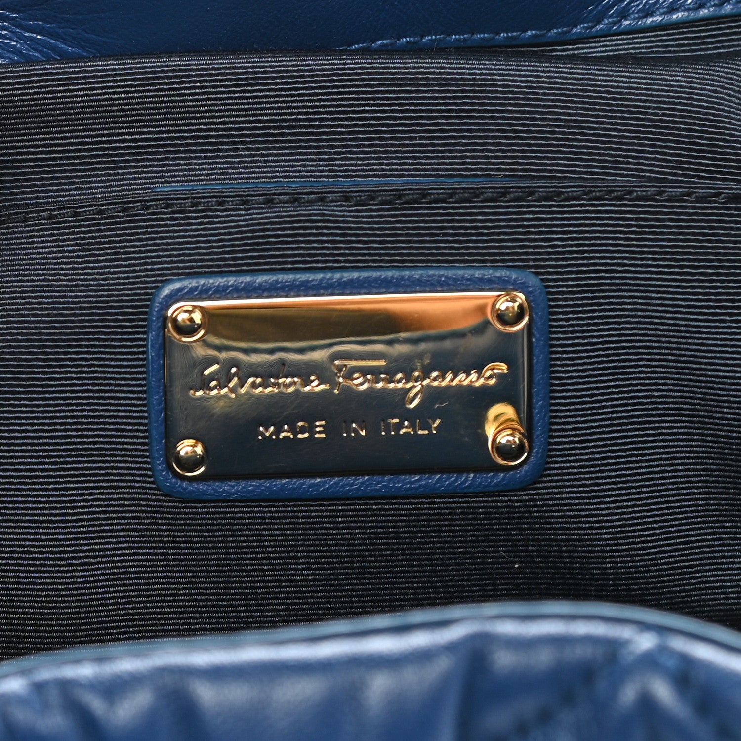 Salvatore Ferragamo Calfskin Quilted Giuliette Backpack Blue 6 of 10