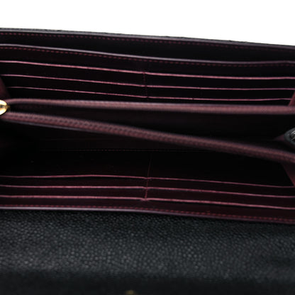 Chanel Caviar Quilted Large Gusset Flap Wallet Black 5 of 15