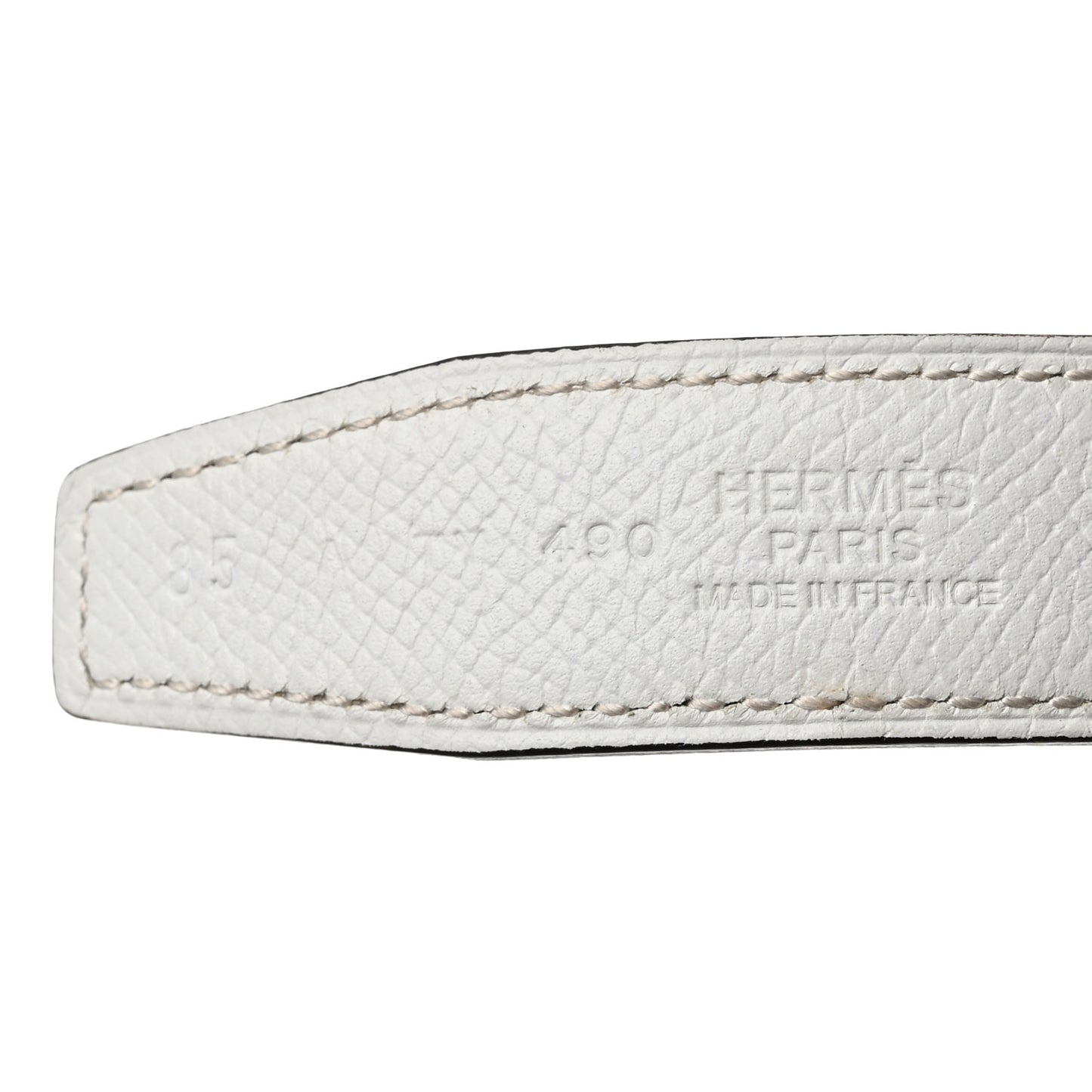 Swift Epsom 24mm Mini H Belt 85 34 Etoupe White