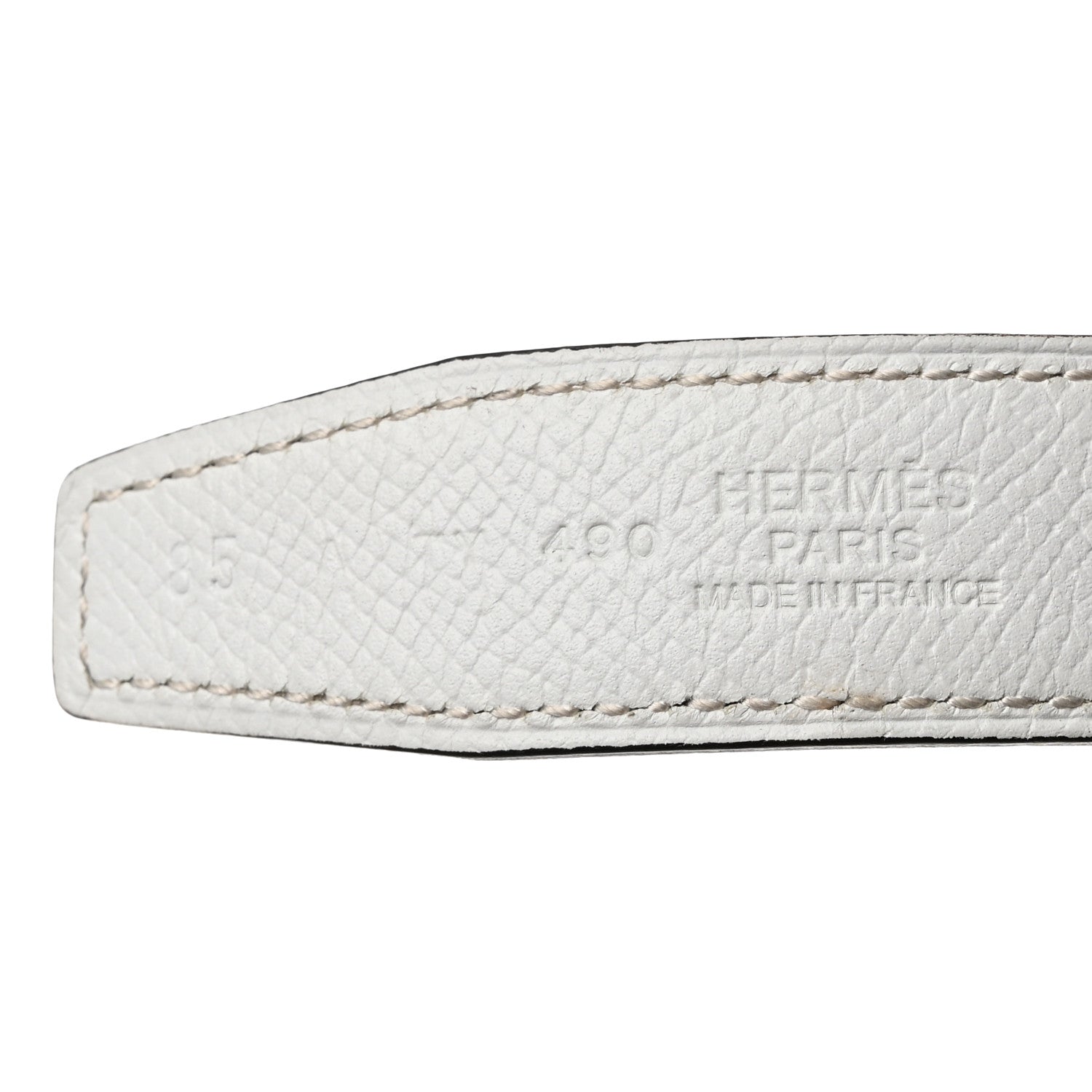 Hermes Swift Epsom 24mm Mini H Belt 85 34 Etoupe White 6 of 7