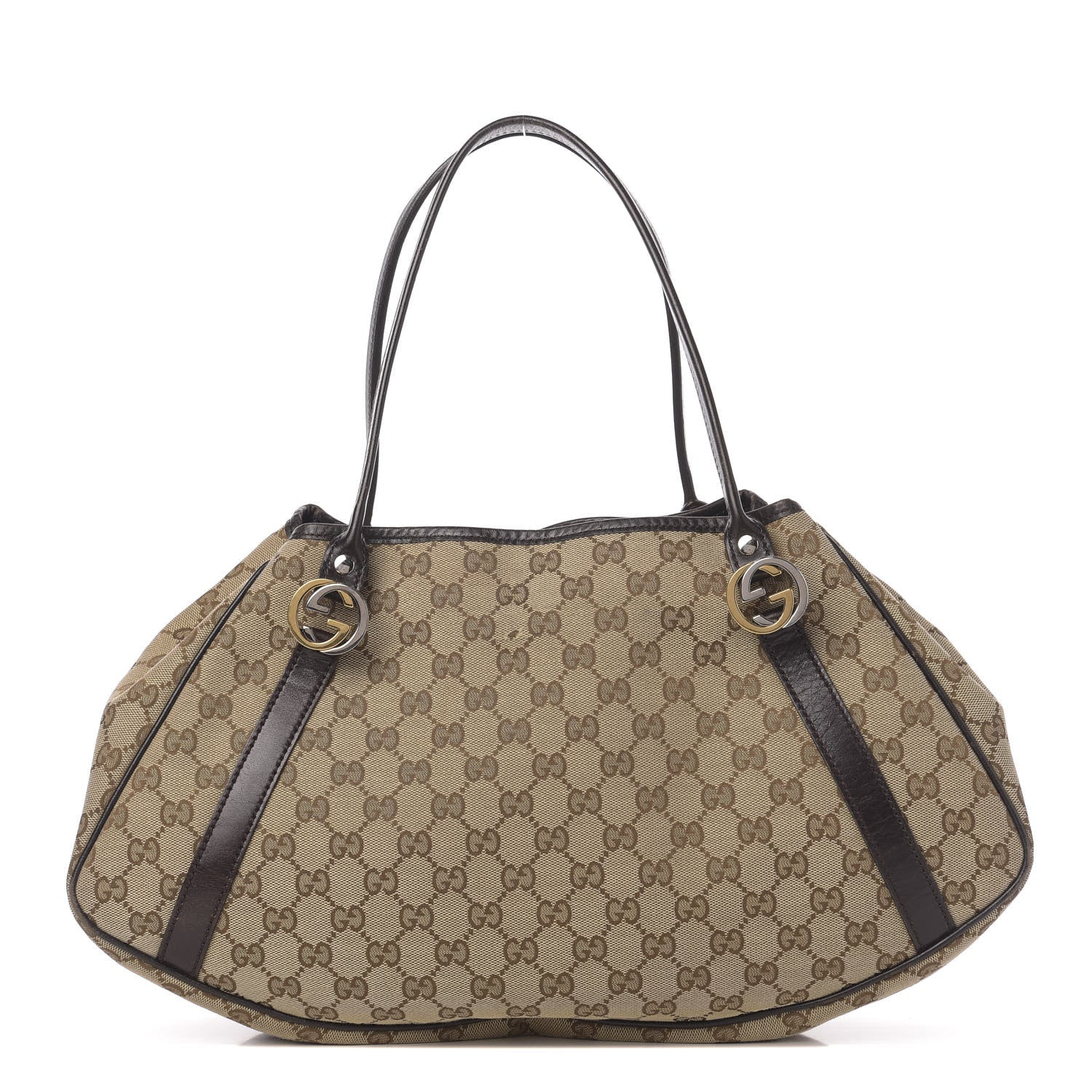 Gucci Monogram Medium GG Twins Shoulder Bag Brown 1 of 11