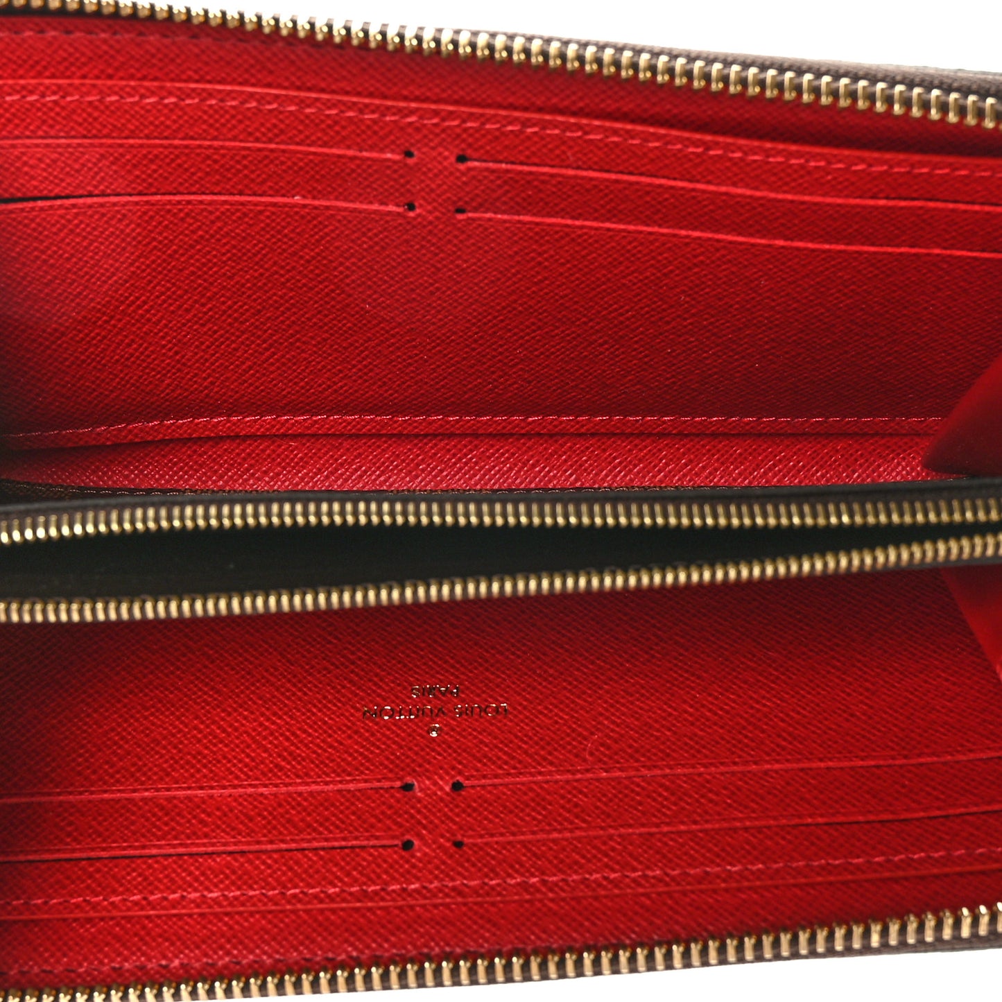 Damier Ebene Clemence Wallet Cherry