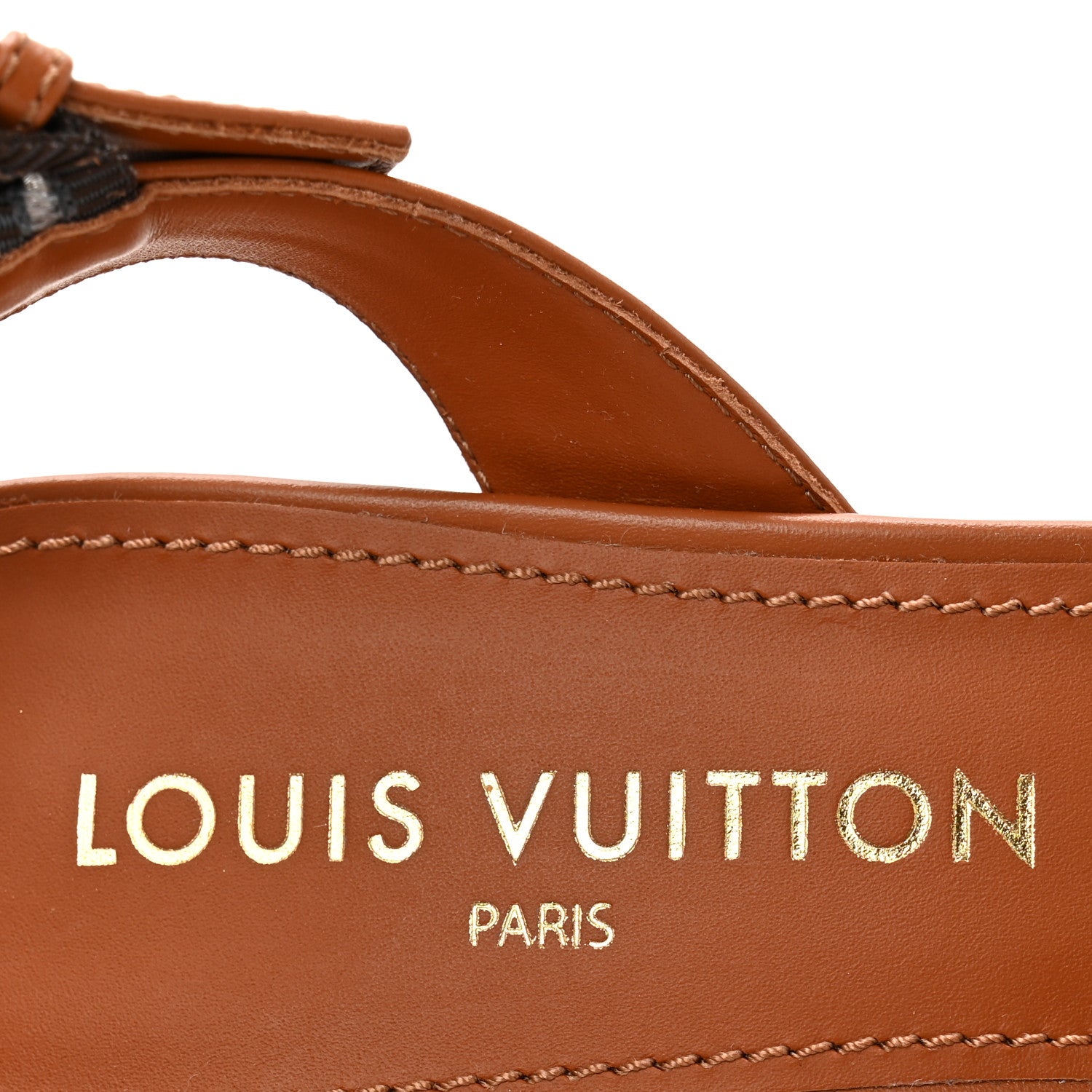 Louis Vuitton Calfskin LV Isola Sandals 39 Cognac 1735758