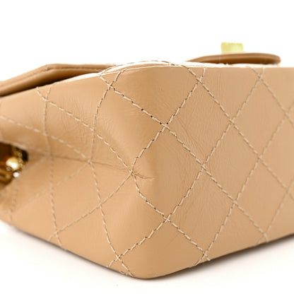 Chanel Aged Calfskin Quilted 2.55 Reissue Mini Flap Beige 9 of 10