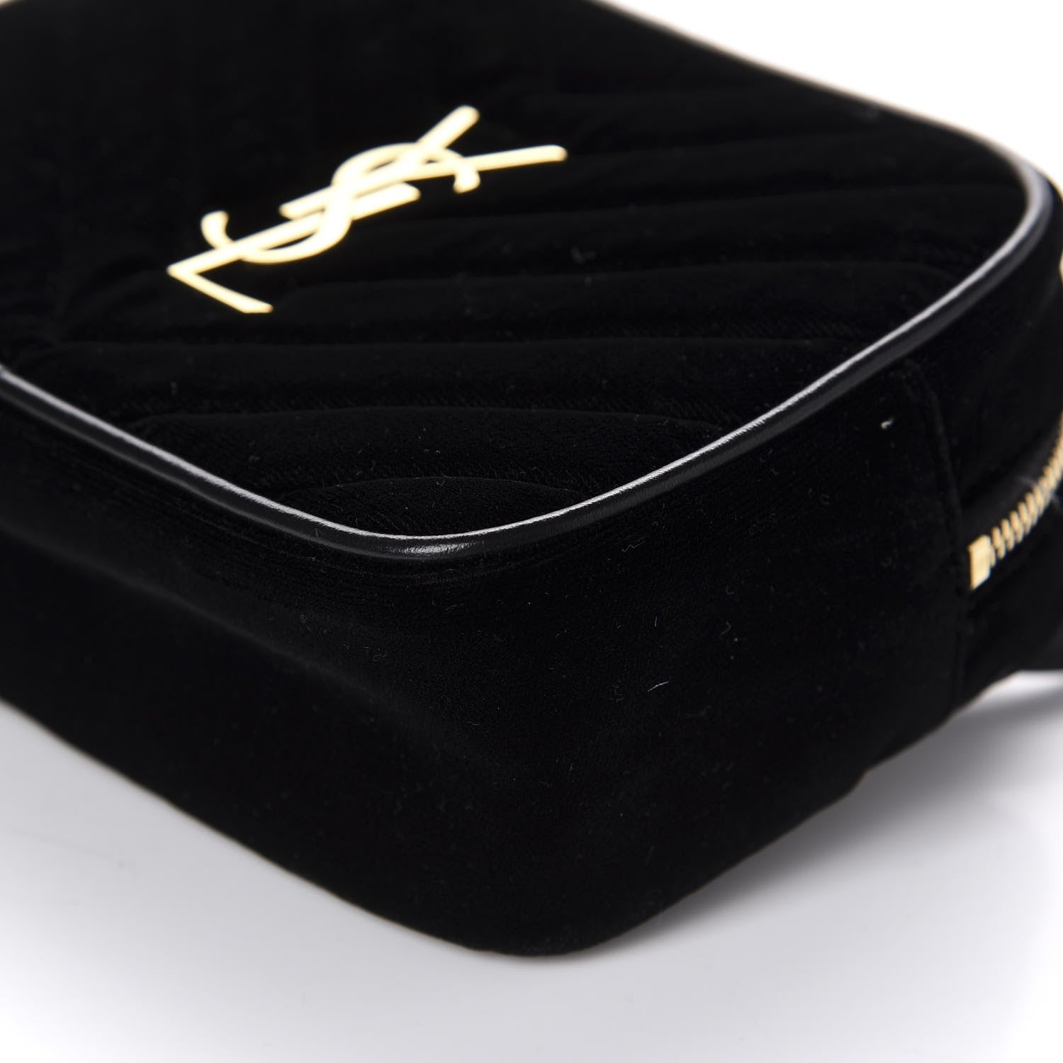 Saint Laurent Velour Matelasse Monogram Lou Belt Bag Black 7 of 10