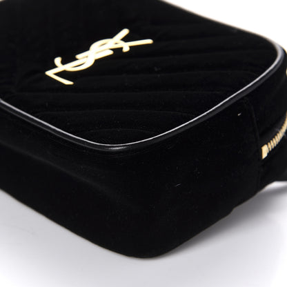 Saint Laurent Velour Matelasse Monogram Lou Belt Bag Black 7 of 10