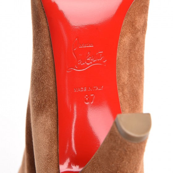 Christian Louboutin Veau Velours Majung 85 Boots 37 Ecureuil 6 of 9