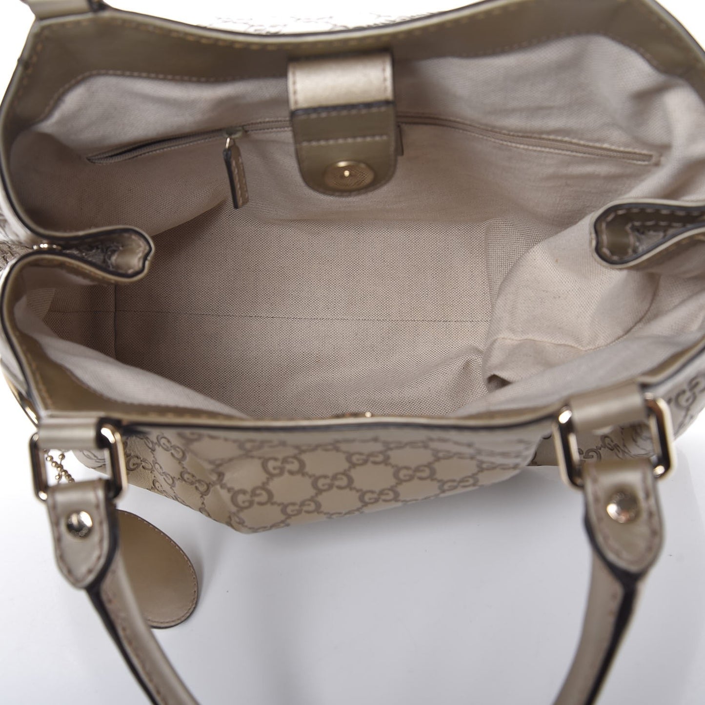 Guccissima Medium Sukey Tote Champagne