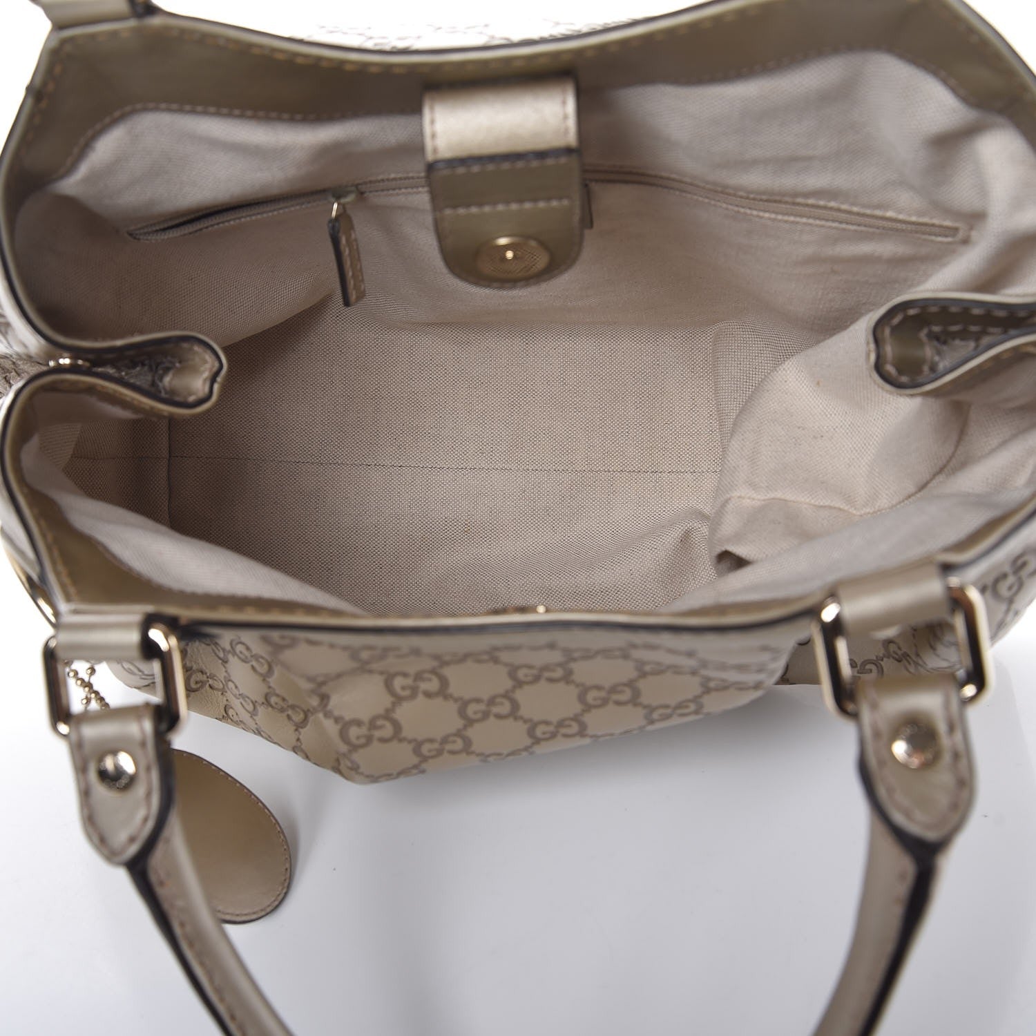 Gucci Guccissima Medium Sukey Tote Champagne 5 of 12